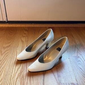 Nine West Classic White Heels